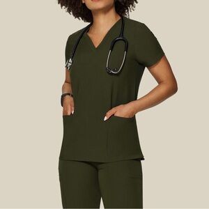 Olive Green Women's Mandala scrub set